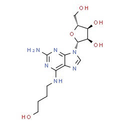 ChemSpider 2D Image | 2-Amino-N-(4-hydroxybutyl)adenosine | C14H22N6O5
