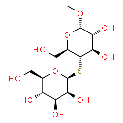 ChemSpider 2D Image | Methyl 4-S-beta-D-mannopyranosyl-4-thio-alpha-D-glucopyranoside | C13H24O10S