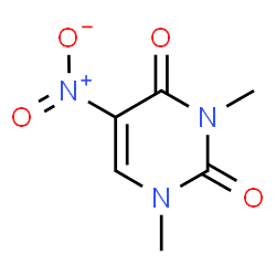 ChemSpider 2D Image | 1,3-Dimethyl-5-nitro-2,4(1H,3H)-pyrimidinedione | C6H7N3O4