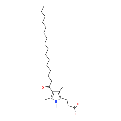 ChemSpider 2D Image | 3-(1,3,5-Trimethyl-4-palmitoyl-1H-pyrrol-2-yl)propanoic acid | C26H45NO3
