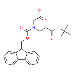 ChemSpider 2D Image | N-[(9H-Fluoren-9-ylmethoxy)carbonyl]-N-{3-[(2-methyl-2-propanyl)oxy]-3-oxopropyl}glycine | C24H27NO6