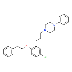 ChemSpider 2D Image | 1-{3-[5-Chloro-2-(2-phenylethoxy)phenyl]propyl}-4-phenylpiperazine | C27H31ClN2O