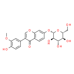 ChemSpider 2D Image | 3-(4-Hydroxy-3-methoxyphenyl)-4-oxo-4H-chromen-7-yl beta-D-glucopyranoside | C22H22O10