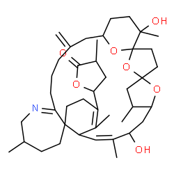 ChemSpider 2D Image | 5-[(10Z)-9,32-Dihydroxy-6,10,13,20,32-pentamethyl-27-methylene-33,34,35-trioxa-22-azahexacyclo[27.3.1.1~1,4~.1~4,7~.0~12,17~.0~17,23~]pentatriaconta-10,13,22-trien-14-yl]-3-methyldihydro-2(3H)-furanon
e | C42H63NO7