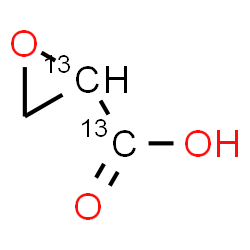 ChemSpider 2D Image | 2-(2-~13~C)Oxirane(~13~C)carboxylic acid | C13C2H4O3