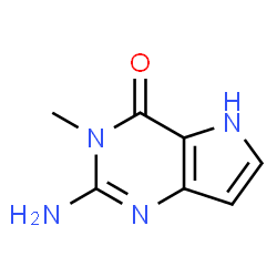 ChemSpider 2D Image | 2-amino-3-methyl-5H-pyrrolo[3,2-d]pyrimidin-4-one | C7H8N4O