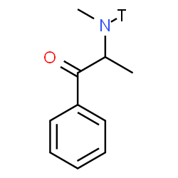 ChemSpider 2D Image | 2-[Methyl(~3~H)amino]-1-phenyl-1-propanone | C10H12TNO