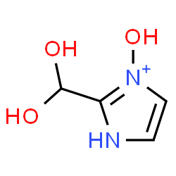 ChemSpider 2D Image | 2-(Dihydroxymethyl)-3-hydroxy-1H-imidazol-3-ium | C4H7N2O3