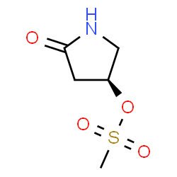 ChemSpider 2D Image | (3S)-5-Oxo-3-pyrrolidinyl methanesulfonate | C5H9NO4S