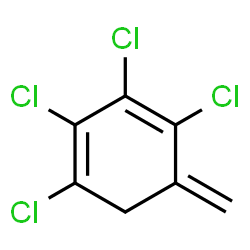 ChemSpider 2D Image | 1,2,3,4-Tetrachloro-5-methylene-1,3-cyclohexadiene | C7H4Cl4