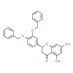 ChemSpider 2D Image | (2R)-2-[3,4-Bis(benzyloxy)phenyl]-5,7-dihydroxy-2,3-dihydro-4H-chromen-4-one | C29H24O6