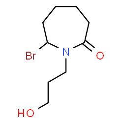 ChemSpider 2D Image | 7-Bromo-1-(3-hydroxypropyl)-2-azepanone | C9H16BrNO2