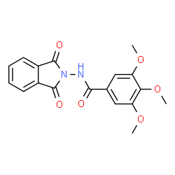 ChemSpider 2D Image | N-(1,3-dioxoisoindol-2-yl)-3,4,5-trimethoxybenzamide | C18H16N2O6
