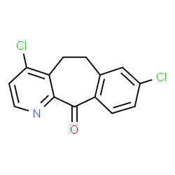 ChemSpider 2D Image | 4,8-DICHLORO-5,6-DIHYDRO-11H-BENZO(5,6)CYCLOHEPTA(1,2-B)PYRIDIN-11-ONE | C14H9Cl2NO