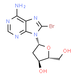 ChemSpider 2D Image | 8-Bromo-2'-deoxyadenosine | C10H12BrN5O3
