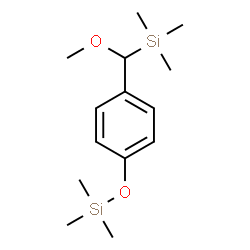 ChemSpider 2D Image | {4-[Methoxy(trimethylsilyl)methyl]phenoxy}(trimethyl)silane | C14H26O2Si2