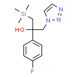 ChemSpider 2D Image | 2-(4-Fluorophenyl)-1-(1H-1,2,3-triazol-1-yl)-3-(trimethylsilyl)-2-propanol | C14H20FN3OSi