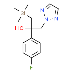 ChemSpider 2D Image | 2-(4-Fluorophenyl)-1-(2H-1,2,3-triazol-2-yl)-3-(trimethylsilyl)-2-propanol | C14H20FN3OSi