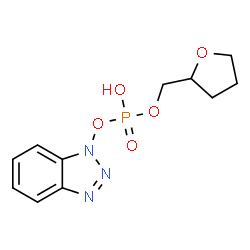 ChemSpider 2D Image | 1-{[Hydroxy(tetrahydro-2-furanylmethoxy)phosphoryl]oxy}-1H-benzotriazole | C11H14N3O5P