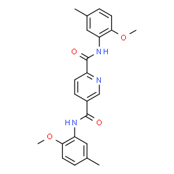 ChemSpider 2D Image | N,N'-Bis(2-methoxy-5-methylphenyl)-2,5-pyridinedicarboxamide | C23H23N3O4
