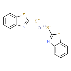 ChemSpider 2D Image | zinc 2-mercaptobenzothiazole | C14H8N2S4Zn