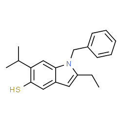 ChemSpider 2D Image | 1-Benzyl-2-ethyl-6-isopropyl-1H-indole-5-thiol | C20H23NS