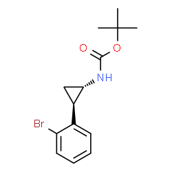 ChemSpider 2D Image | 2-Methyl-2-propanyl [(1S,2R)-2-(2-bromophenyl)cyclopropyl]carbamate | C14H18BrNO2