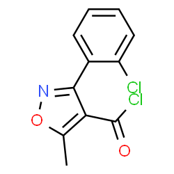 ChemSpider 2D Image | 3-(2-chlorophenyl)-5-methyl-4-isoxazolecarbonyl chloride | C11H7Cl2NO2