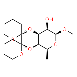 ChemSpider 2D Image | (2R,3'R,4a'S,5'S,7'S,8'R,8a'S)-7'-Methoxy-5'-methyldodecahydro-5'H-dispiro[pyran-2,2'-pyrano[3,4-b][1,4]dioxine-3',2''-pyran]-8'-ol | C17H28O7