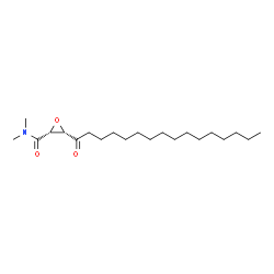 ChemSpider 2D Image | (2R,3S)-N,N-Dimethyl-3-palmitoyl-2-oxiranecarboxamide | C21H39NO3