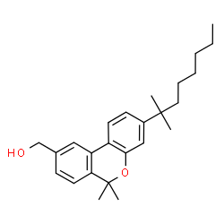 ChemSpider 2D Image | [6,6-Dimethyl-3-(2-methyl-2-octanyl)-6H-benzo[c]chromen-9-yl]methanol | C25H34O2