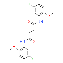 ChemSpider 2D Image | N,N'-Bis(5-chloro-2-methoxyphenyl)succinamide | C18H18Cl2N2O4