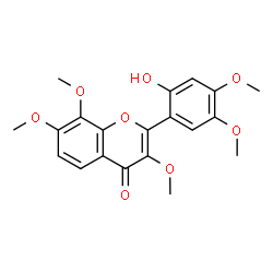 ChemSpider 2D Image | 2'-hydroxy-3,7,8,4',5'-pentamethoxyflavone | C20H20O8