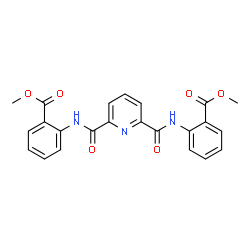 ChemSpider 2D Image | Dimethyl 2,2'-[2,6-pyridinediylbis(carbonylimino)]dibenzoate | C23H19N3O6