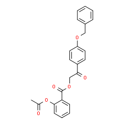 ChemSpider 2D Image | 2-[4-(Benzyloxy)phenyl]-2-oxoethyl 2-acetoxybenzoate | C24H20O6