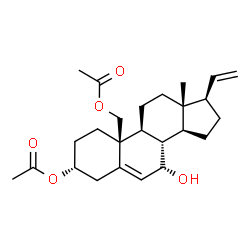 ChemSpider 2D Image | (3alpha,7alpha)-7-Hydroxypregna-5,20-diene-3,19-diyl diacetate | C25H36O5