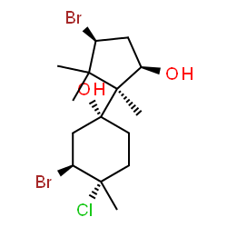 ChemSpider 2D Image | 1-deacetoxyalgoane | C15H25Br2ClO2