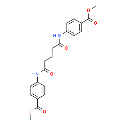 ChemSpider 2D Image | Dimethyl 4,4'-[(1,5-dioxo-1,5-pentanediyl)diimino]dibenzoate | C21H22N2O6
