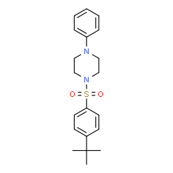 ChemSpider 2D Image | 1-{[4-(2-Methyl-2-propanyl)phenyl]sulfonyl}-4-phenylpiperazine | C20H26N2O2S