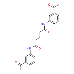 ChemSpider 2D Image | N,N'-Bis(3-acetylphenyl)pentanediamide | C21H22N2O4