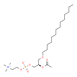 ChemSpider 2D Image | 1-tetradecyl-2-acetyl-sn-glycero-3-phosphocholine | C24H50NO7P