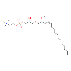 ChemSpider 2D Image | (2R)-2-Hydroxy-3-{[(4Z)-2-methoxy-4-hexadecen-1-yl]oxy}propyl 2-(trimethylammonio)ethyl phosphate | C25H52NO7P