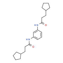 ChemSpider 2D Image | N,N'-1,3-Phenylenebis(3-cyclopentylpropanamide) | C22H32N2O2