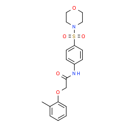 ChemSpider 2D Image | 2-(2-Methylphenoxy)-N-[4-(4-morpholinylsulfonyl)phenyl]acetamide | C19H22N2O5S