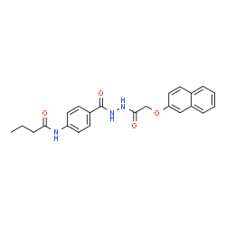 ChemSpider 2D Image | N-[4-({2-[(2-Naphthyloxy)acetyl]hydrazino}carbonyl)phenyl]butanamide | C23H23N3O4