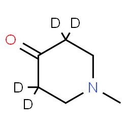 ChemSpider 2D Image | 3,3,5,5-tetradeuterio-1-methyl-piperidin-4-one | C6H7D4NO