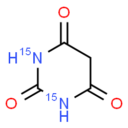 ChemSpider 2D Image | 2,4,6(1H,3H,5H)-(~15~N_2_)Pyrimidinetrione | C4H415N2O3