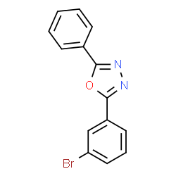 ChemSpider 2D Image | 2-(3-Bromophenyl)-5-phenyl-1,3,4-oxadiazole | C14H9BrN2O