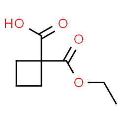 ChemSpider 2D Image | Monoethyl 1,1-cyclobutanedicarboxylate | C8H12O4