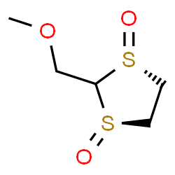 ChemSpider 2D Image | (1R,3R)-2-(Methoxymethyl)-1,3-dithiolane 1,3-dioxide | C5H10O3S2